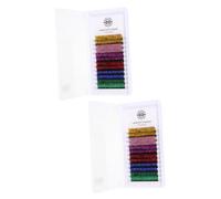 HAPINARY 6 Pairs Colored Glitter False Lashes for Cosplay Eye Lash Extensions Skin Friendly for Halloween Costume Parties and Night out Looks Random Color