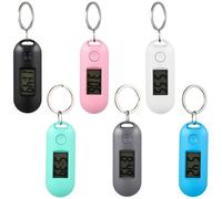 HAPINARY 6 Pcs Digital Pocket Watches with Quartz Movement and Abs Plastic Case, Silent Keychain Electronic Watches for Students, Precise Time Reading Suitable for Study and Exam