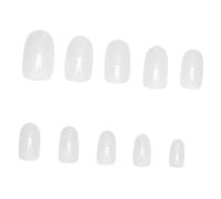 HAPINARY 600pcs Natural Color Square Short False Nails Nail Art Stickers Manicure Decals for Women Salon and Home Use