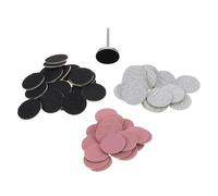 HAPINARY 60pcs Nail Polishing Sandpaper Extra Fine Discs Callus Remover Pedicure Slicing Discs Manicure Tool Sanding Paper Bit