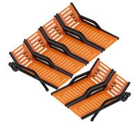 HAPINARY 6Pcs 1/75 Scale Miniature Deck Chair Model Mini Beach Lounge Chair for Landscape Sand Table DIY Accessories for Model Building