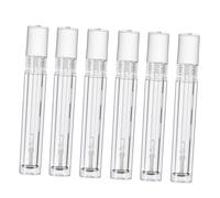 HAPINARY 6Pcs 5ml Refillable Empty Lip Gloss Tubes Transparent DIY Lipstick Containers with Rubber Stoppers for Cosmetic Use Ideal for and Eyeliner Bottles