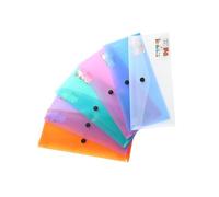HAPINARY 6pcs Archives Information Bag Clear Folder Organiser File Envelopes Documents Colored Folders Storage Snap School Organizer Reinforced Clear Envelope File Random Color