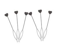 HAPINARY 6pcs Black Heart Shaped Hair Beader Tool Dual Purpose for Updos and Braids Durable Plastic French Braid Styling Kit Suitable for Men Women