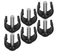 HAPINARY 6pcs C-Shaped Clips for Walking Canes and Crutches, Abs Steel Material with Stable Connection and Universal Compatibility, Suitable for Toilet Safety Rails and Walker Accessories