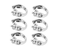 HAPINARY 6pcs Cat Design Open Finger Rings Knitted Crochet Ring for DIY Sewing Accessories Durable Yarn Guide for Knitting and Craft Projects