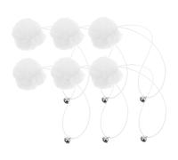 HAPINARY 6pcs Cat Trees Dangling Ball with Bell Interactive Pet Chasing for Indoor Cats Soft Replacement Balls for Scratching Post Playtime