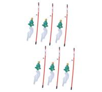 HAPINARY 6pcs Christmas Cat Teaser Sticks Interactive Funny Pet Supplies for Cats Engaging Christmas Tree Design Playtime and Bonding Your Feline Friends
