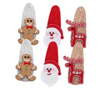 HAPINARY 6pcs Christmas Hair Clips Santa Antler Gingerbread Man Barrettes for Boys and Girls Holiday Hair Accessories for Girls Lightweight Secure Design for Festive Celebrations