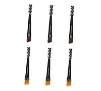 HAPINARY 6pcs Dual-ended Eyebrow Brush Mini Portable Eyebrow Trimming and Eyelash Shaping Comb for Professional and Home Use Easy Grooming Tool for Neat Brows and Lashes