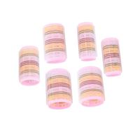 HAPINARY 6pcs Durable Plastic Curling Hair Rollers Creative Hair Styling Tool for Women Girls Pink Effortless Curling Without Damage