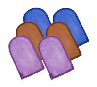 HAPINARY 6pcs Exfoliating Shower Gloves Skin Scrubbing Mitts for Gentle Exfoliation and Easy Cleaning Multi-color Bathing Gloves for Smooth Skin and Stylish Bathroom Decor