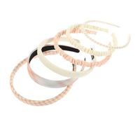 HAPINARY 6pcs Floral Solid Color Women Headbands Stylish Hair Accessories for Parties Spa Makeup and Everyday Use Honey