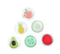 HAPINARY 6pcs Fruit Shape Eye Cooling Patches Reusable Cold Compress Ice Eye Mask Summer Use