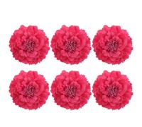 HAPINARY 6PCS Hair Flower Clips - Hawaiian Peony Flowers Hairpins - Rosy Artificial Large Floral Hair Clips for Beach Dress Hanfu Headwear