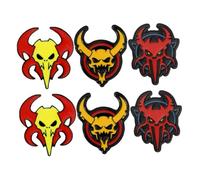 HAPINARY 6pcs Halloween Demon Cartoon Enamel Pins Lightweight Alloy Lapel Brooches for DIY Clothes Backpacks Hats Skin-friendly Halloween Lapel Pins for Carnival Party and Ghost Festivals