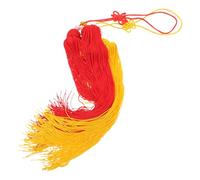 HAPINARY 6pcs Handmade Chinese Knot Tassels Set - Red and Gold 60cm Woven Silk Pendant Ornaments for Lunar New Year, Martial Arts Swords, Cheongsam and Traditional Hanging Decor
