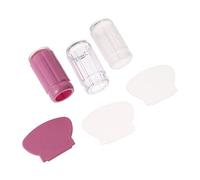 HAPINARY 6pcs Nail Stampers Set Clear Nail Art Stamping Tools for Manicure Easy to Use for Unique Designs Includes Milky Transparent and Handles