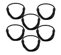HAPINARY 6pcs Natural Black Ponytail Hair Elastics High Elasticity Invisible Hair Ties Korean Style Rope Braided Bands for Women Girls Everyday Accessories