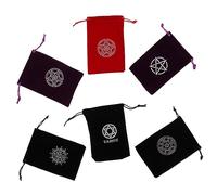 HAPINARY 6Pcs Premium Lint Tarot Card Bag Drawstring Storage Pouch for Tarot Decks Small Items Lightweight Durable Portable Bags for Jewelry Accessories
