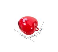 HAPINARY 6Pcs Red Heart Shape Bells DIY Jewelry Charms Pendant Accessories for Crafting Cute Open Cartoon Jingle Bells with Hanging Suitable for Adults and Creative Projects