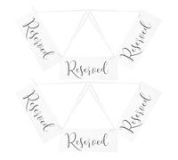 HAPINARY 6pcs Reserved Chair Hanging Signs for Wedding or Event Decor, Acrylic Material with Adaptable and Versatile Design, Elegant Black Seating Hanging Signs for Party or Special