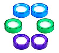 HAPINARY 6pcs Round Finger Moistener Sponge Water Cup for Counting Money and Handling Paperwork, Plastic and Sponge Material, Time-Saving Tool Suitable for Bank Tellers and Cashiers