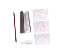 HAPINARY 6pcs Set Calligraphy Practicing Cloth Reusable Water Writing Mat Gridded Fabric with Four Treasures Exercises Suitable for Practicing Calligraphy and Graffiti Random Random Color