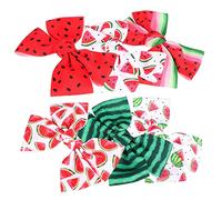 HAPINARY 6pcs Watermelon Hair Clip Adorable Hawaiian Hair Bows for Girls Boys and Girls Bow Clips Cute Summer Theme for Beach Party Daily Wear