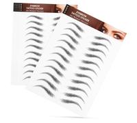HAPINARY 6sheets Realistic Eyebrow Stickers Eyebrow Kit for Women Brow Stencil Shaper Stencils Black Brow Tint
