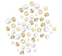 HAPINARY 720pcs Pearl Loose Beads and Star Spacer Beads Set for Jewelry Making with Smooth Surface and Sturdy CCB Material for DIY Bracelet Making and Craft Projects