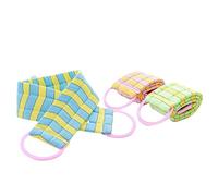 HAPINARY 75x9cm Long Strip Exfoliating Back Shower Towel Pull Rings Long Bath Towel for Deep Cleaning Random