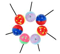 HAPINARY 7pcs Reptile Bell Ball Toy Interesting Sucker Lizard Toy for Bearded Dragon Compact Wear-resistant Small Animal Funny Pet Ball for Reptile Supplies