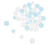 HAPINARY 80pcs Mini Resin Xmas Snowflakes Charms Set for DIY Phone Case Decorations, Glow-in-the-Dark Blue and White Snowflake Flatback Resin Charms for Crafting and Holiday Accessories