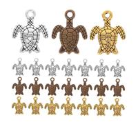 HAPINARY 80pcs Vintage Mini Turtle Charms Alloy Pendants for DIY Jewelry Making Sea Turtle Charms for Necklace Bracelet Earrings with Symbolic Fortune and Longevity Design
