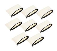 HAPINARY 8pcs Blank Canvas Makeup Bag Set Zipper Travel Cosmetic Pouch for Artists and Students Multi-Functional Stationery Pencil Case