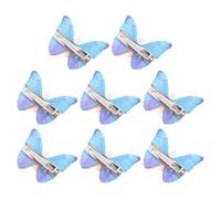 HAPINARY 8pcs Butterfly Shaped Hair Clips Mini Stainless Steel Hair Decoration for Cute Bright Color without Slipping Day Suitable for Prom Birthday