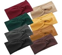 HAPINARY 8pcs Elastic Multi-function Sweat Band Hair Headband for Exercises and Sports, Comfortable Rubber and Cotton Material, Suitable for Female and Male Friends