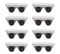 HAPINARY 8Pcs Furniture Adhesive Rollers with Double Wheels, Mini Self-Adhesive Casters for Storage Boxes, Smooth Moving Pulley Wheels Suitable for Home and Office Use
