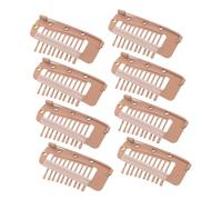 HAPINARY 8pcs Hair Extension Clips Snap Hair Clips for Wig Making and Braiding Metal Extension