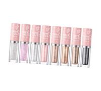 HAPINARY 8Pcs Liquid Glitter Eyeshadow Palette Shimmer Eye Makeup for Women Bling Highlight Eyeshadow for Daily Use and Parties Easy to Apply and Store Coverage