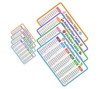 HAPINARY 8pcs Math Flash Cards for Elementary Students, Pvc Material, Reinforce Multiplication Tables and Stimulate Interest, Suitable for School and Preschool Learning