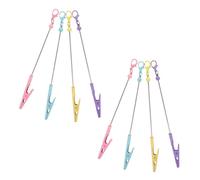 HAPINARY 8pcs Metal Wire Alligator Clamps with Secure Lobster Clasps Strong Clips for Photo Note Menu and Place Card Holding Versatile Craft and Office Memo Organizers in Candy Pink Blue