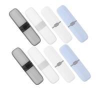HAPINARY 8pcs Portable Toothbrush Case Leakproof Toothbrush Holder with Detachable Small Toothpaste Container Travel Storage for Camping Business Trip Home Office