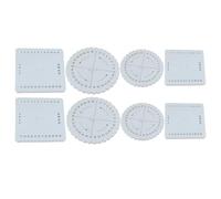 HAPINARY 8pcs Rope Weaving Beading Board Weaving Tool Eva Portable Handheld Round Square Shape for Bracelet Making DIY Editing of Bracelets