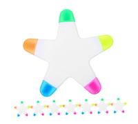 HAPINARY 8pcs Star Shaped Highlighters Vibrant Watercolor Fluorescent Pens for School Office Travel Novelty Colored Markers for Note Taking Journals and Creative Stationery Supplies