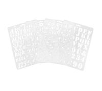 HAPINARY 8pcs White Pet Letter Alphabet Stencils for Crafts and School Project, Hollow Design Painting Stencils Letters for DIY Art, Not Easy to Crack Or Break