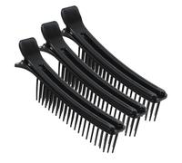 HAPINARY 9 Pcs Clips for Hair Salon Single Prong Hair Clip Curlers Hair Volume Clip Teasing Hair Comb Banana Clips Hair Highlight Braiding Peinetas Comb Hair Clip Hairdressing Plastic Black