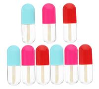 HAPINARY 9 Pcs Lip Balm Containers Transparent Lipstick Tubes Compact Refillable Lip Gloss Holders for Travel Business Daily Use Portable DIY Cosmetic Storage Random Color