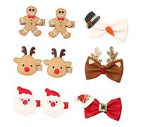 HAPINARY 9pcs Christmas Girls Hair Clips Set Reindeer Hairpin Hair Accessories for Boys and Girls